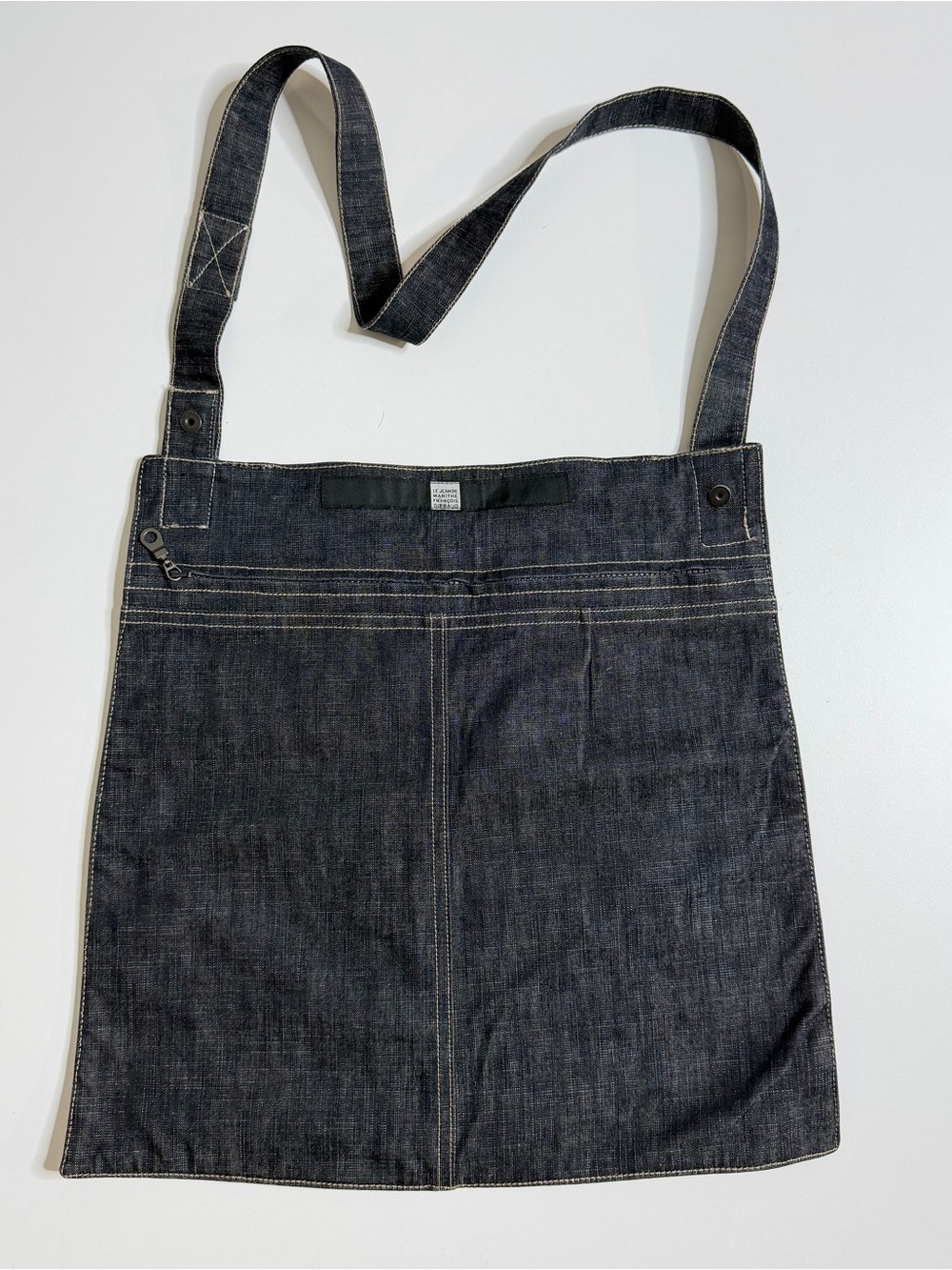Vintage Marithe Francois Girbaud Denim Multi Pocket Shoulder Bag Dark Wash